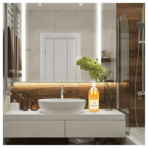  Мыло-крем жидкое 1 л золотой идеал "бархатистый апельсин-манго", дозатор, 608287 | Мыло жидкое