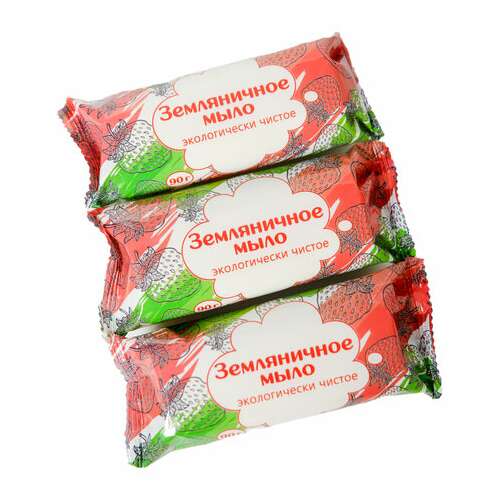  Мыло туалетное 90 г, "земляничное" агропром-юг, натуральное, 925454 | Мыло кусковое