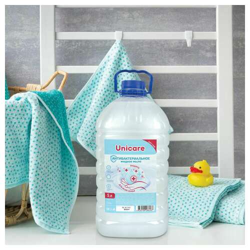  Мыло жидкое антибактериальное 5 л unicare, пэт, uc501066 | Мыло жидкое