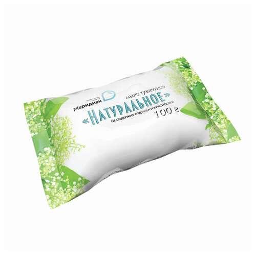  Мыло туалетное 100 г, "натуральное", (меридиан) | Мыло кусковое
