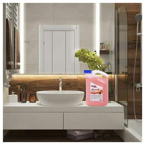  Мыло-крем жидкое deluxe, 5 л, золотой идеал "персик", перламутровое, 607496 | Мыло жидкое