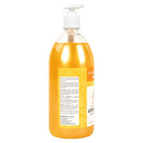  Мыло-крем жидкое 1 л золотой идеал "бархатистый апельсин-манго", дозатор, 608287 | Мыло жидкое