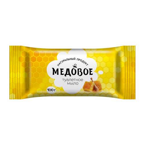  Мыло туалетное 100 г, "медовое" агропром-юг, натуральное, 1179477 | Мыло кусковое