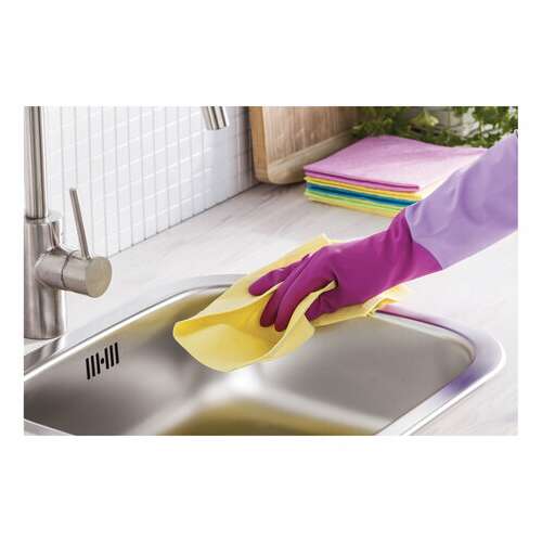 Перчатки многоразовые резиновые york "роза", хлопчатобумажное напыление, прочные, размер l (большой), розовые, вес 75 г, 92680  Перчатки многоразовые резиновые york "роза", хлопчатобумажное напыление, прочные, размер l (большой), розовые, вес 75 г, 92680 | Перчатки латексные, виниловые и резиновые