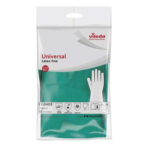 Перчатки многоразовые нитриловые vileda универсальные, антиаллергенные, размер m (средний), зеленые, вес 64 г, 100801  Перчатки многоразовые нитриловые vileda универсальные, антиаллергенные, размер m (средний), зеленые, вес 64 г, 100801 | Перчатки латексные, виниловые и резиновые