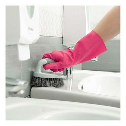  Перчатки латексные кщс, сверхпрочные, плотные, хлопковое напыление, размер 7,5-8 m, средний, красные, hq profiline, 73582 | Перчатки латексные, виниловые и резиновые