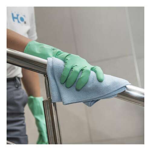  Перчатки латексные кщс, сверхпрочные, плотные, хлопковое напыление, размер 9,5-10 xl, очень большой, зеленые, hq profiline, 73589 | Перчатки латексные, виниловые и резиновые