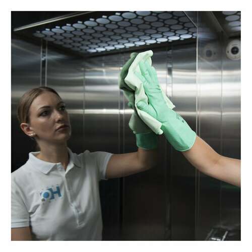  Перчатки латексные кщс, сверхпрочные, плотные, хлопковое напыление, размер 9,5-10 xl, очень большой, зеленые, hq profiline, 73589 | Перчатки латексные, виниловые и резиновые