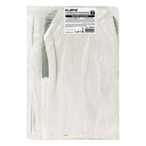  Рукавицы хлопчатобумажные, комплект 5 пар, плотность 380 г/м2, брезентовый огнеупорный наладонник, laima, 600803 | Перчатки и рукавицы хлопчатобумажные