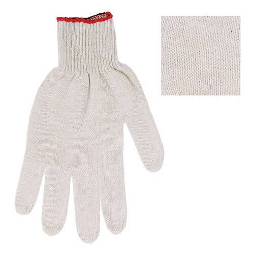  Перчатки хлопчатобумажные, комплект 300 пар, 7,5 класс, 46-48 г, 166 текс, пвх точка, laima стандарт, белые, 600994 | Перчатки и рукавицы хлопчатобумажные