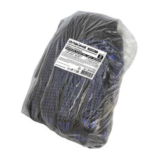  Перчатки хлопчатобумажные, комплект 5 пар, 10 класс, 50-52 г, 133 текс, пвх-точка, laima люкс 2, черные, 604470 | Перчатки и рукавицы хлопчатобумажные