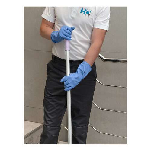  Перчатки латексные кщс, сверхпрочные, плотные, хлопковое напыление, размер 9,5-10 xl, очень большой, синие, hq profiline, 74736 | Перчатки латексные, виниловые и резиновые