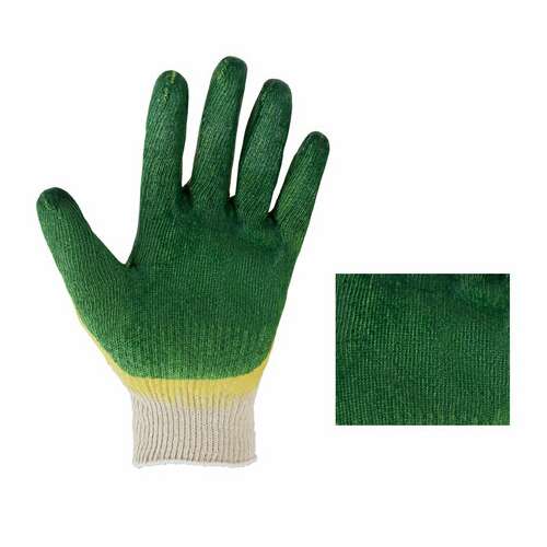  Перчатки хлопчатобумажные износостойкие двойной облив, 13 класс, комплект 100 пар, 40-42 г, laima люкс, 608673 | Перчатки и рукавицы хлопчатобумажные