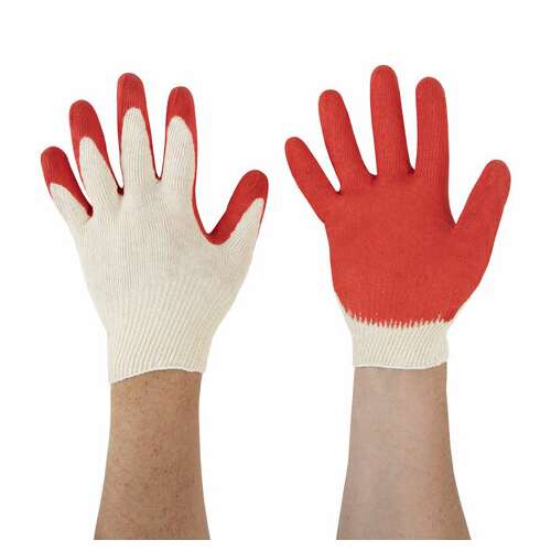  Перчатки хлопчатобумажные износостойкие одинарный облив, 13 класс, комплект 100 пар, 38-40 г, laima люкс, 608672 | Перчатки и рукавицы хлопчатобумажные