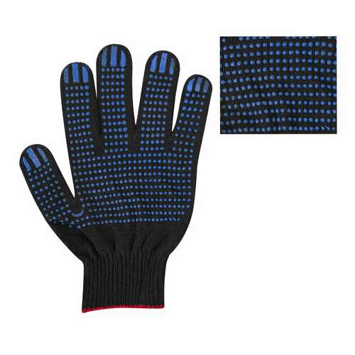 Перчатки хлопчатобумажные, комплект 100 пар, 10 класс, 40-42 г, 116 текс, пвх-точка, laima люкс черные, 608677  Перчатки хлопчатобумажные, комплект 100 пар, 10 класс, 40-42 г, 116 текс, пвх-точка, laima люкс черные, 608677 | Перчатки и рукавицы хлопчатобумажные