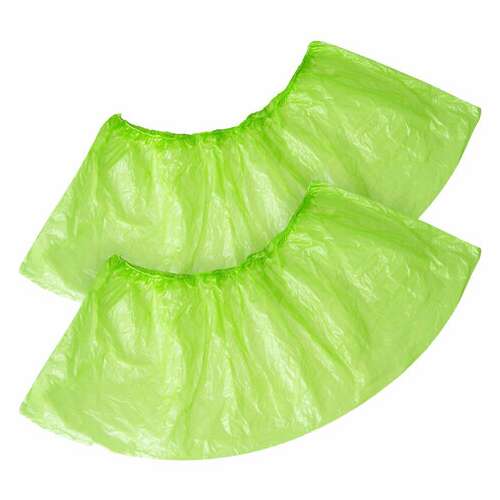 Бахилы зеленые комплект 100 штук (50 пар) стандарт+, размер 40х14 см, 18 мкм, 2,5 г, elegreen  Бахилы зеленые комплект 100 штук (50 пар) стандарт+, размер 40х14 см, 18 мкм, 2,5 г, elegreen | Бахилы