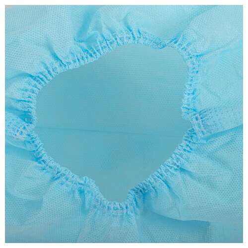  Бахилы из спанбонда низкие комплект 50 штук (25 пар), 42 г/м2 гекса, голубые | Бахилы