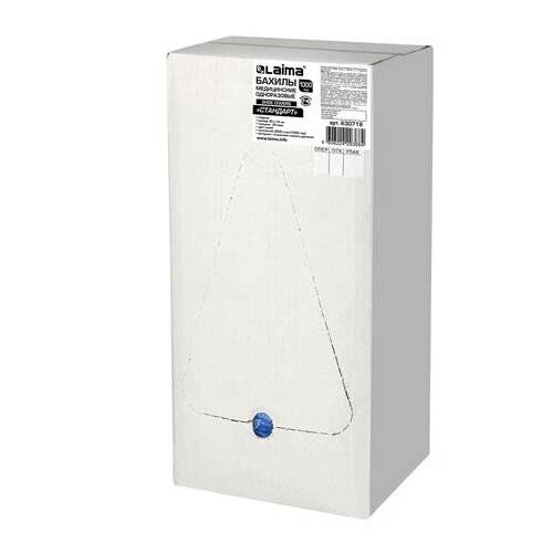  Бахилы комплект 2000 шт. (1000 пар) в упаковке, стандарт, размер 40х14 см, 2,8 г, пнд, laima, 630718 | Бахилы
