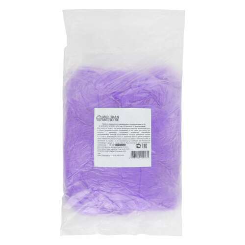  Бахилы meridian прочные 3,8 грамма, фиолетовые комплект 100 штук (50 пар), 40х15 см, пнд | Бахилы