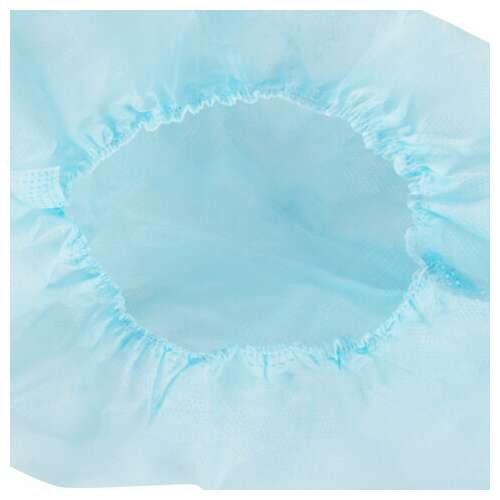  Бахилы из спанбонда низкие комплект 80 штук (40 пар), 25 г/м2 гекса, голубые | Бахилы