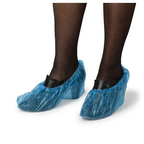  Бахилы meridian прочные 3,8 грамма, синие, комплект 100 штук (50 пар), 40х15 см, пнд | Бахилы