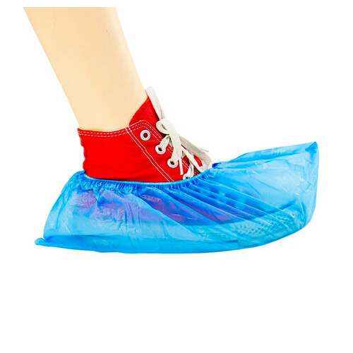  Бахилы прочные текстурированные, комплект 100 штук (50 пар), 40х15 см, 50 мкм, 5 г, пвд | Бахилы