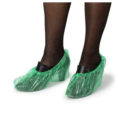  Бахилы meridian прочные 3,8 грамма, зеленые, комплект 100 штук (50 пар), 40х15 см, пнд | Бахилы