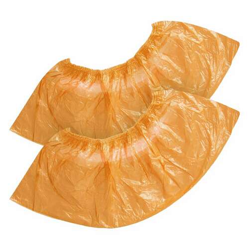 Бахилы оранжевые комплект 100 штук (50 пар) стандарт+, размер 40х14 см, 18 мкм, 2,5 г, elegreen  Бахилы оранжевые комплект 100 штук (50 пар) стандарт+, размер 40х14 см, 18 мкм, 2,5 г, elegreen | Бахилы
