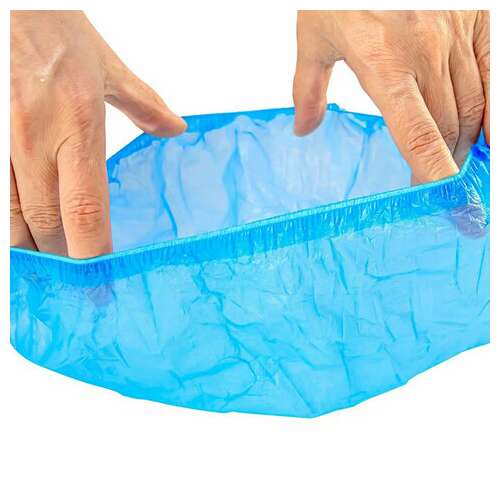  Бахилы прочные текстурированные, комплект 100 штук (50 пар), 40х15 см, 50 мкм, 5 г, пвд | Бахилы