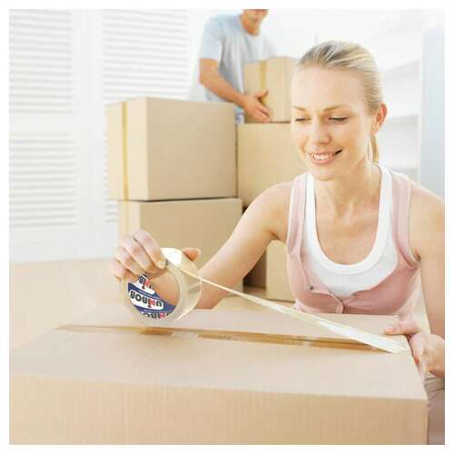 Клейкая лента упаковочная 72 мм х 66 м, прозрачная, толщина 45 микрон, unibob, 29357  Клейкая лента упаковочная 72 мм х 66 м, прозрачная, толщина 45 микрон, unibob, 29357 | Упаковочные клейкие ленты