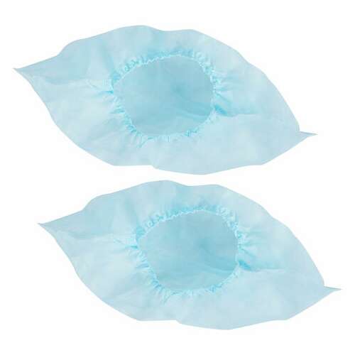  Бахилы из спанбонда низкие комплект 80 штук (40 пар), 25 г/м2 гекса, голубые | Бахилы