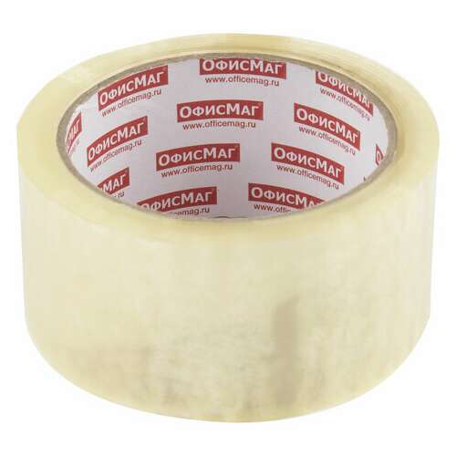  Клейкие ленты упаковочные, 48 мм х 60 м, комплект 6 шт., прозрачные, толщина 45 микрон, офисмаг, 440070 | Упаковочные клейкие ленты