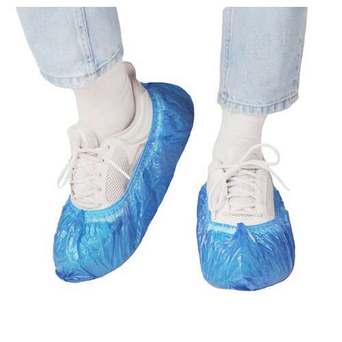  Бахилы двойные комплект 800 штук (400 пар) особо прочные евроблок, 40х14 см, 52 мкм, 6 г, elegreen | Бахилы