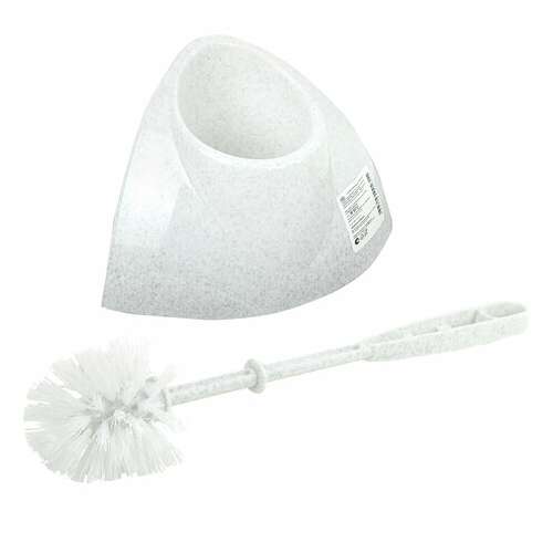  Ерш для унитаза с подставкой, угловой, "блеск", белый мрамор, idea, м 5012 | Ершики для унитаза