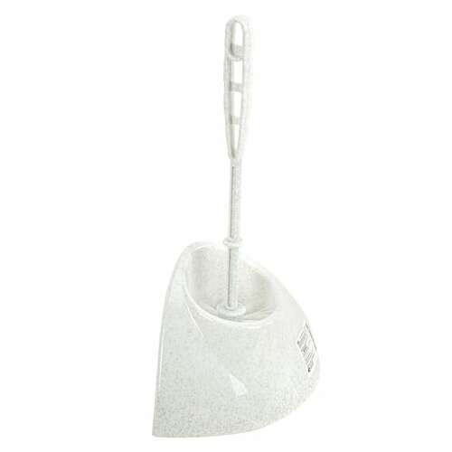  Ерш для унитаза с подставкой, угловой, "блеск", белый мрамор, idea, м 5012 | Ершики для унитаза