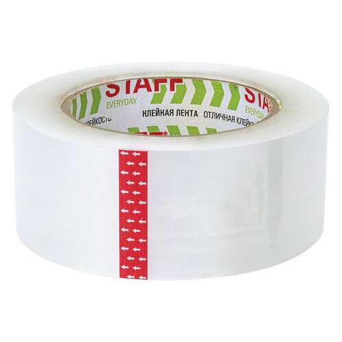  Клейкая лента 48 мм х 150 м упаковочная, прозрачная, толщина 40 микрон, staff classic, 440178 | Упаковочные клейкие ленты