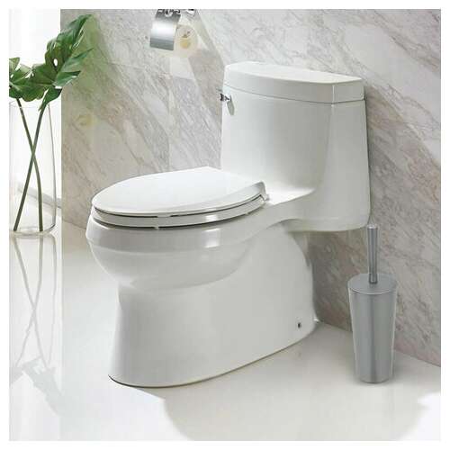  Ерш для унитаза с подставкой (высокий стан), закрытый, "стар", серебристый, idea, м 5017 | Ершики для унитаза