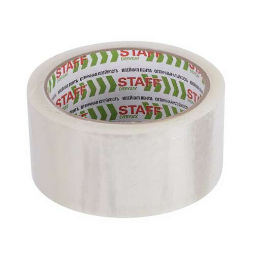  Клейкие ленты упаковочные 48 мм х 66 м, комплект 6 шт., прозрачные, 40 микрон, staff big pack, 440179 | Упаковочные клейкие ленты