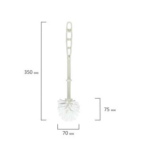 Ерш для унитаза с подставкой стандартной, "блеск", цвет мраморный/белый ротанг, idea, м 5010 | Ершики для унитаза