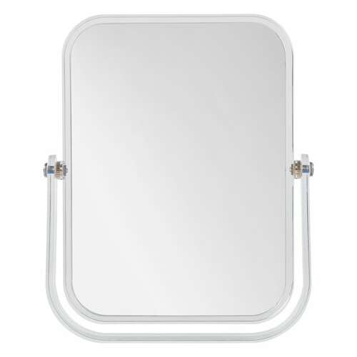  Зеркало настольное brabix, 19х16 см, двустороннее, с увеличением, прозрачная рамка, 607423 | Зеркала