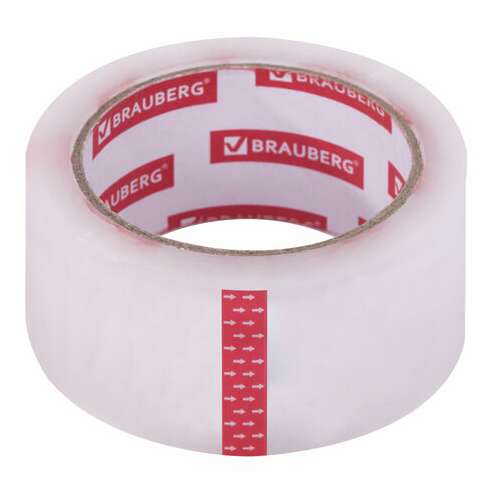  Клейкая лента упаковочная 48 мм х 66 м, прозрачная, толщина 45 микрон, brauberg original, 440172 | Упаковочные клейкие ленты