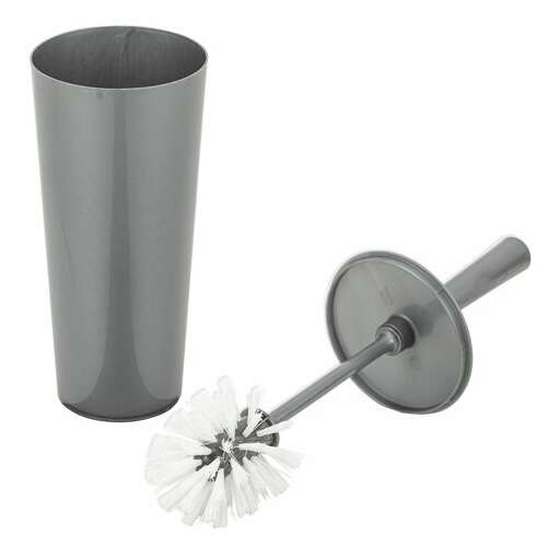  Ерш для унитаза с подставкой (высокий стан), закрытый, "стар", серебристый, idea, м 5017 | Ершики для унитаза