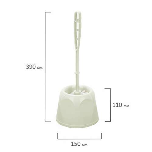  Ерш для унитаза с подставкой стандартной, "блеск", цвет мраморный/белый ротанг, idea, м 5010 | Ершики для унитаза