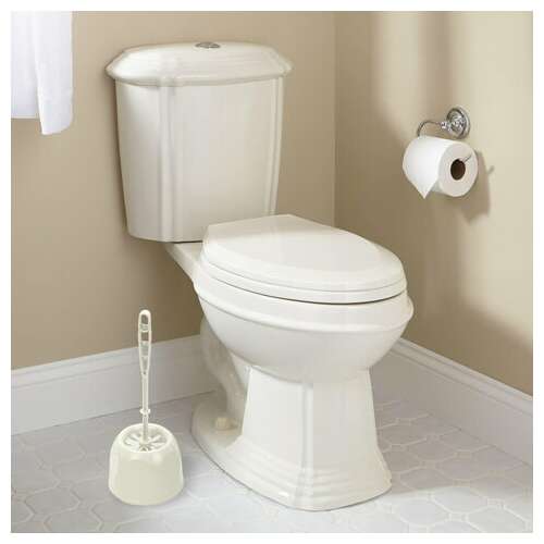  Ерш для унитаза с подставкой стандартной, "блеск", цвет мраморный/белый ротанг, idea, м 5010 | Ершики для унитаза