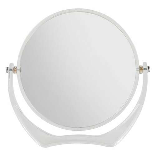  Зеркало настольное brabix, круглое, диаметр 17 см, двустороннее, с увеличением, прозрачная рамка, 607424 | Зеркала