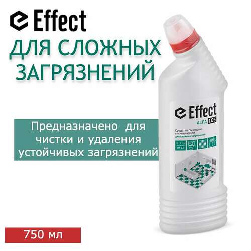  Чистящее средство 750 мл effect "alfa 105", для сантехники, кислотное, для сложных загрязнений, 14321 | Средства для чистки ванных и туалетных комнат