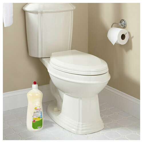  Средство для уборки туалета 1 л, любаша "лимон", пуш-пул, 604791 | Средства для чистки ванных и туалетных комнат