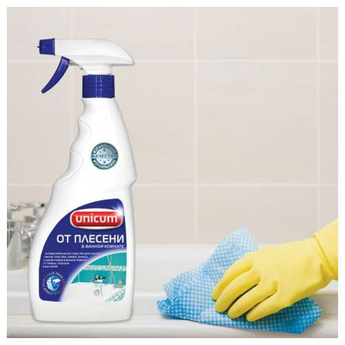  Чистящее средство 500 мл, unicum (уникум), для удаления плесени в ванной комнате, спрей, 300537 | Средства для чистки ванных и туалетных комнат
