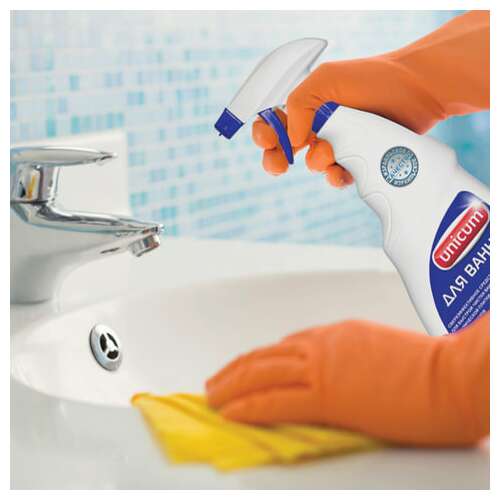  Чистящее средство 500 мл, unicum (уникум), для ванной комнаты и сантехники, спрей, 300070 | Средства для чистки ванных и туалетных комнат