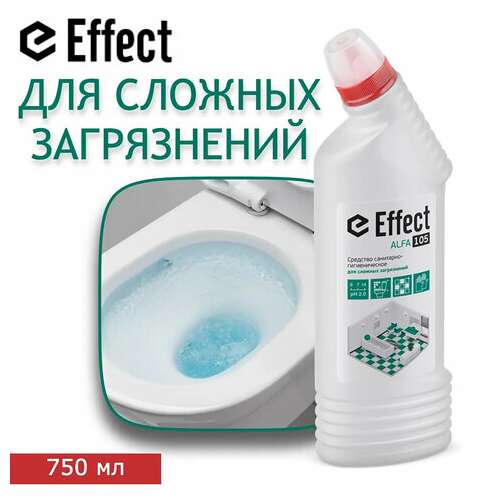  Чистящее средство 750 мл effect "alfa 105", для сантехники, кислотное, для сложных загрязнений, 14321 | Средства для чистки ванных и туалетных комнат